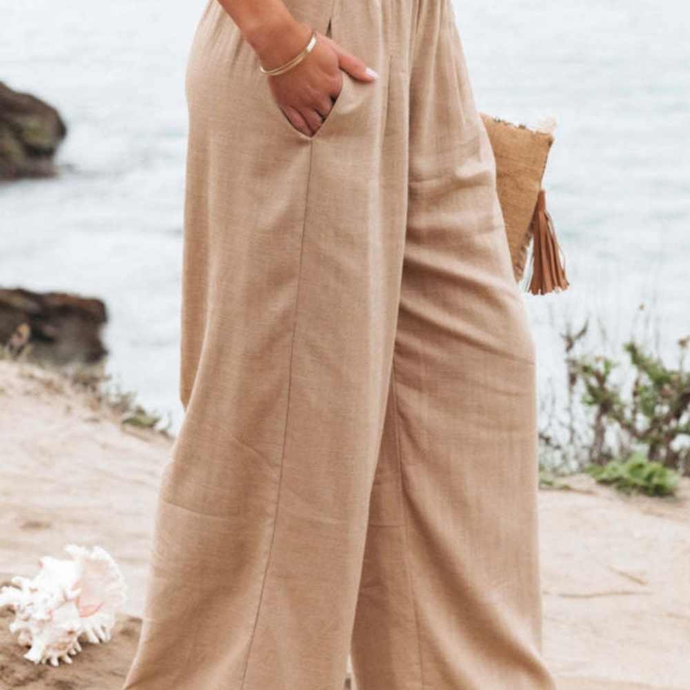 ๐๐HP๐๐ Smocked Wide Leg Pants - Picture 7 of 14